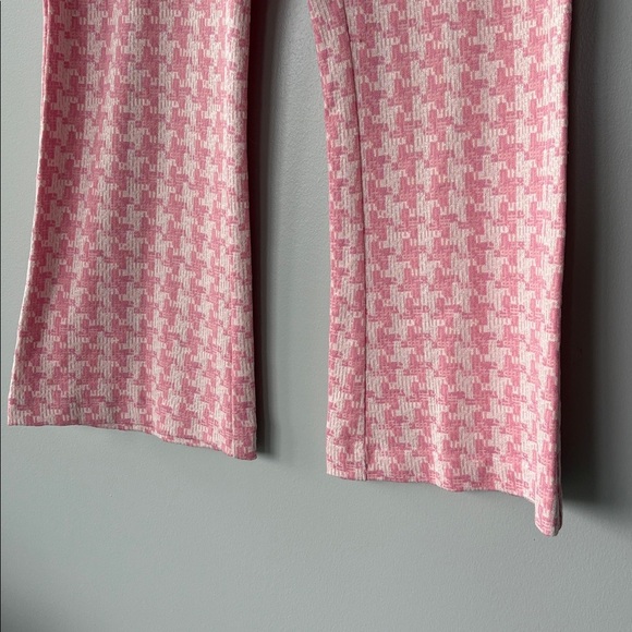 Pink Houndstooth Women's Pants - Picture 5 of 5